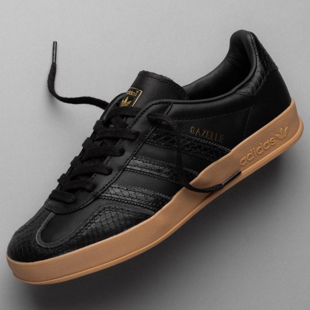 adidas Gazelle Women's Black and Gum Sneakers